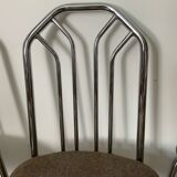 6 chrome metal chairs