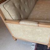Upholstered fabric sofa