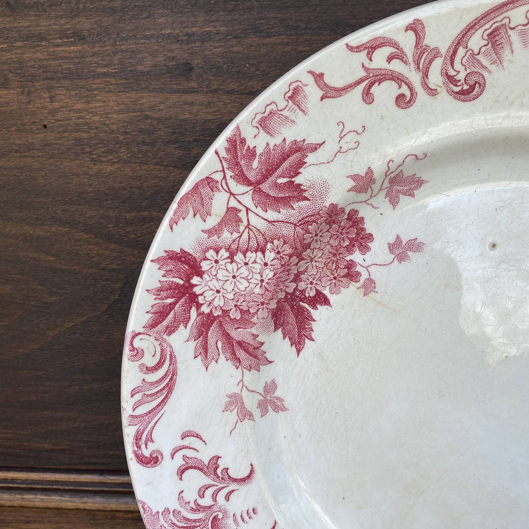 Plate in earthenware from Saint-Amand Snowball