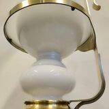 Lampe de table Vecchia Marina en verre opalin et laiton, 1950