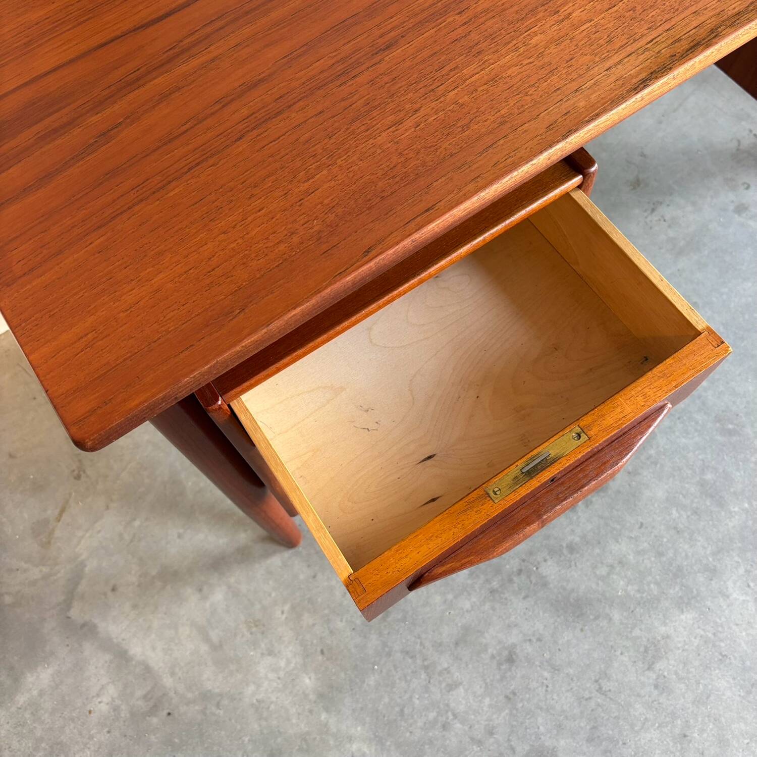 Vintage Danish freestanding desk teak