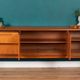 Retro Teak 1960s Long Meredew Sideboard On Hairpin Legs