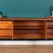 Retro Teak 1960s Long Meredew Sideboard On Hairpin Legs