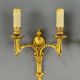 Pair of Gilt Bronze Wall Lights, Maison Baguès, Louis XVI Style, 20th Century