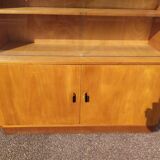 Vintage glass bookcase - Wood