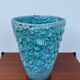 1960s blue foam ceramic vase