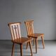 2 solid pine chairs | Göran Malmvall | Sweden | 1940s