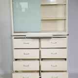 Armoire métallique, placard, armoire médicale, Baisch, vintage années 1960, tiroirs