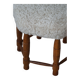 Modern Danish, a hexagonal oak stool, seat reupholstered in lambswool, 1950s.