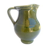 Green ceramic pitcher