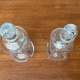 Danish Vintage Kluk Kluk Glass Bottles from Holmegaard, 1970s, Set of 2
