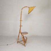 Lampe sur pied en bambou, années 1950
