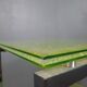 Shelf cabinet in broken tempered glass and metal
