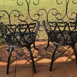 Ancient cast iron garden lounge