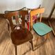 Set of 4 mismatched chairs
