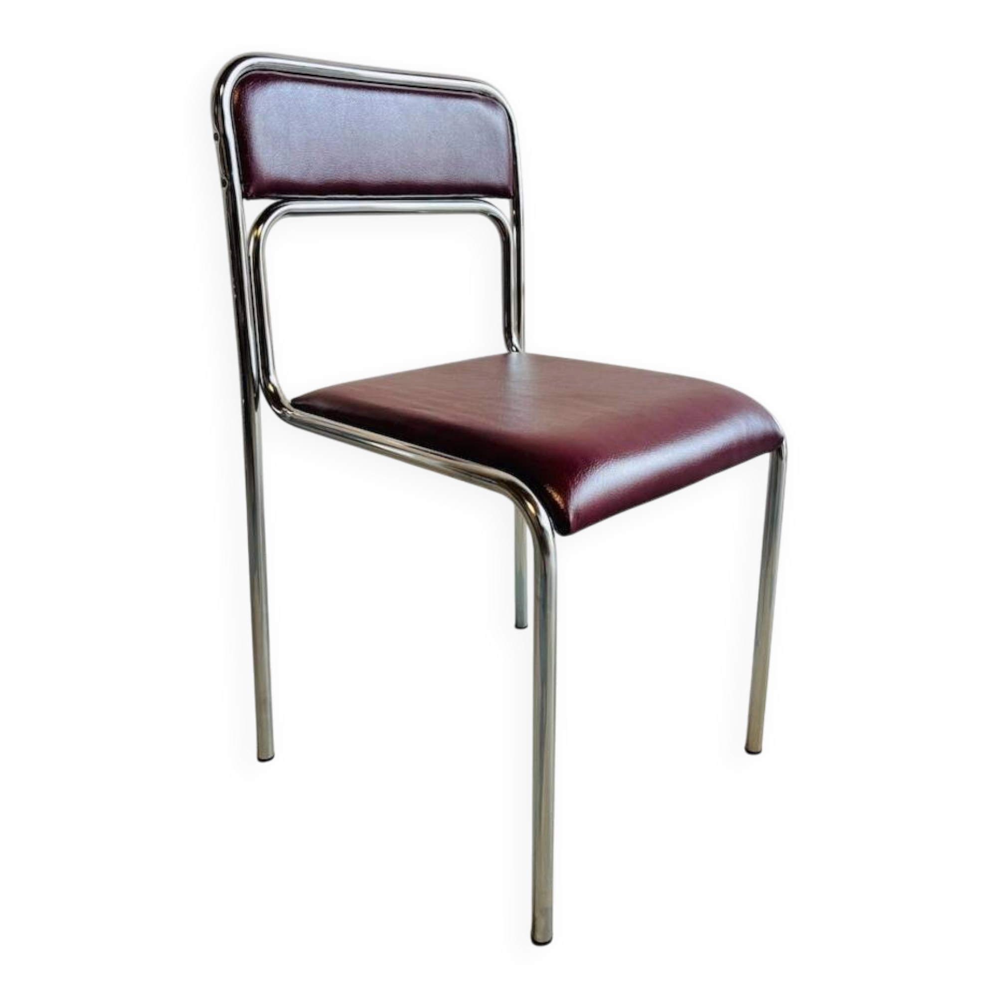 Chaise vintage bauhaus en chrome 90