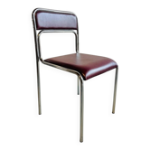 Chaise vintage bauhaus en chrome 90