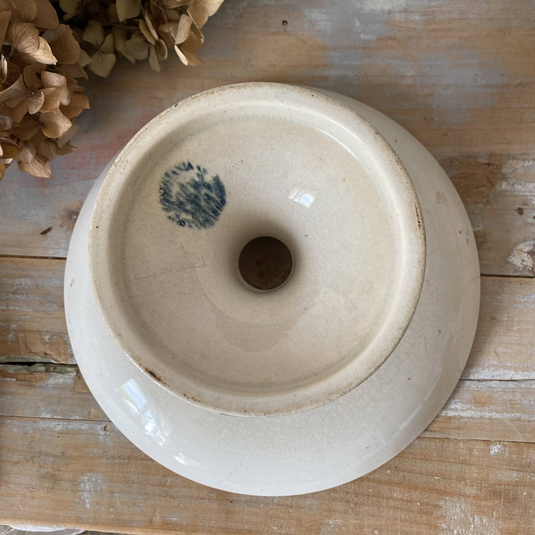 Compote dish, footed bowl in Printania ironstone.