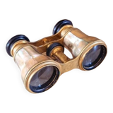 Theater binoculars in mother-of-pearl and brass, 19th century