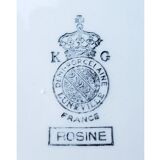 Set of 6 flat plates ceramic collection Rosine