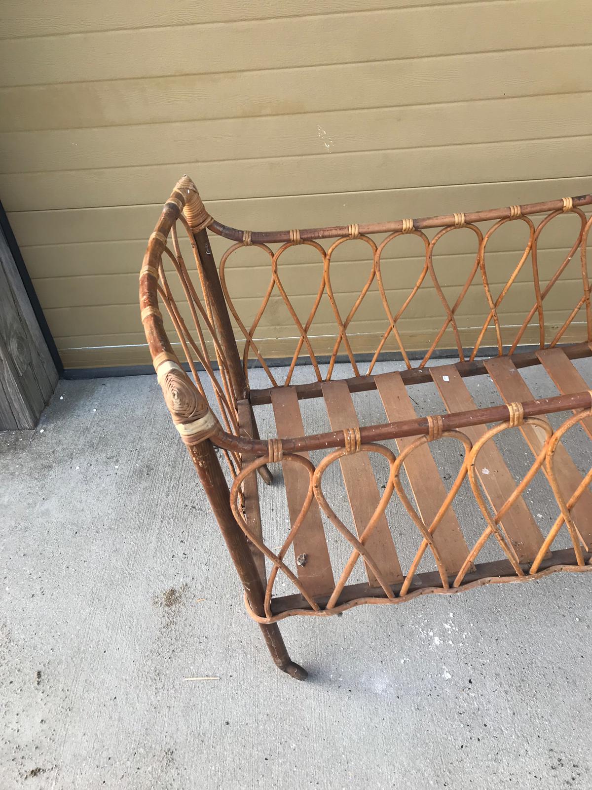 Rattan baby bed