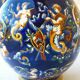 Large pitcher vase, Gien earthenware, Renaissance model, 1940s/50s.