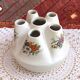 Handcrafted tulip tree vase with ceramic flowers