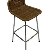 Ensemble de 4 tabourets de bar vintage Dirk van Sliedregt Rohe Noordwolde 1960