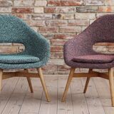 Ensemble de deux fauteuils lounge conçus par Miroslav Navrátil, années 1950, République tchèque