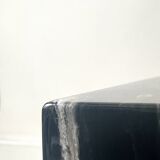 Table basse rectangulaire en résine marbre, design vers 1970