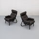 Bentwood & Leather Lounge Chair 1970s