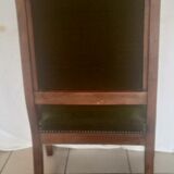 Green velvet armchair