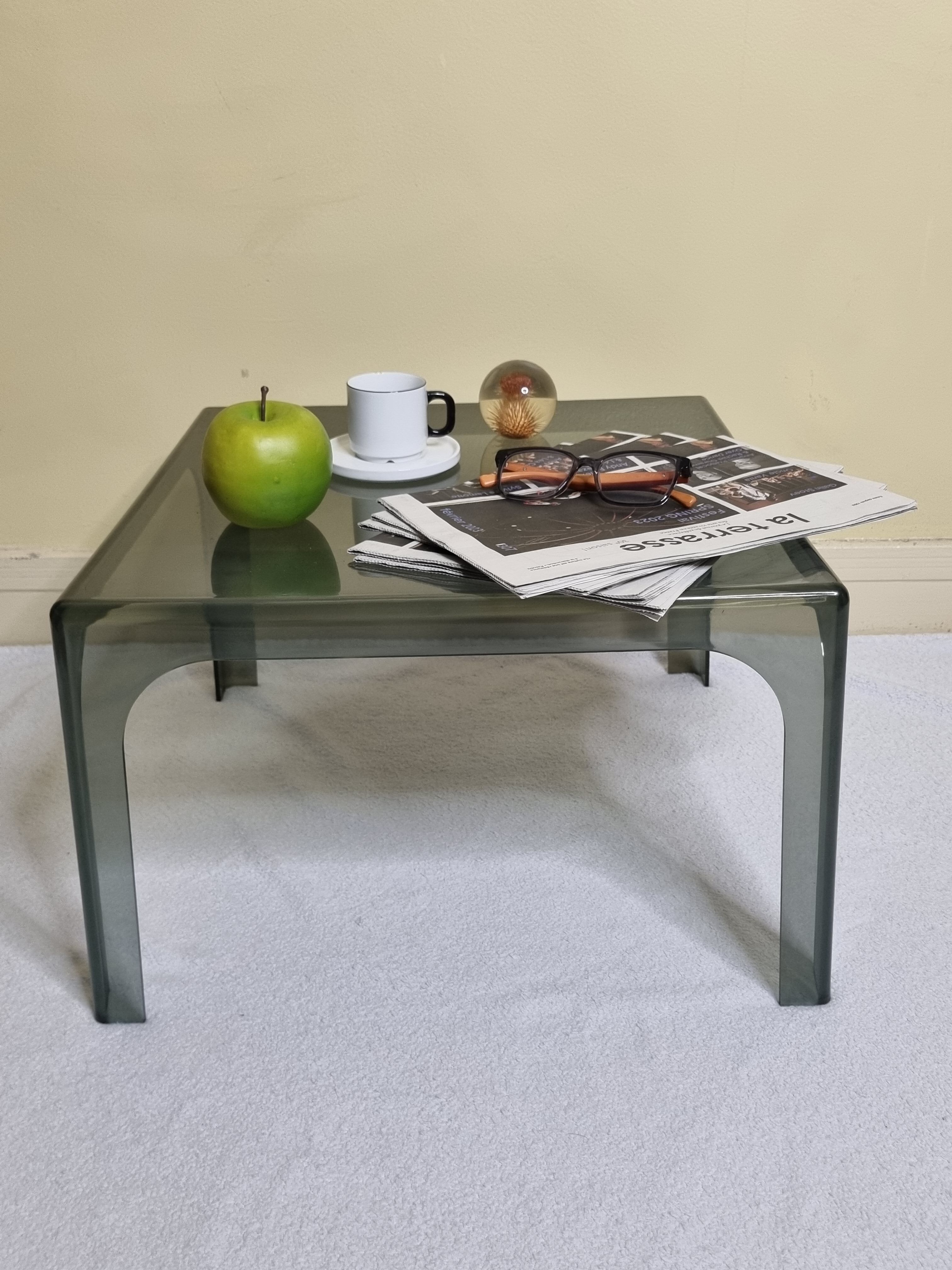 Vintage plexiglass coffee table