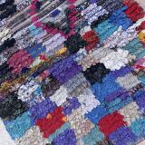 Moroccan carpet Boucherouite colored - 83 x 148 cm