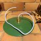 Suspension in green and white vintage enamelled sheet metal diameter 24 cm