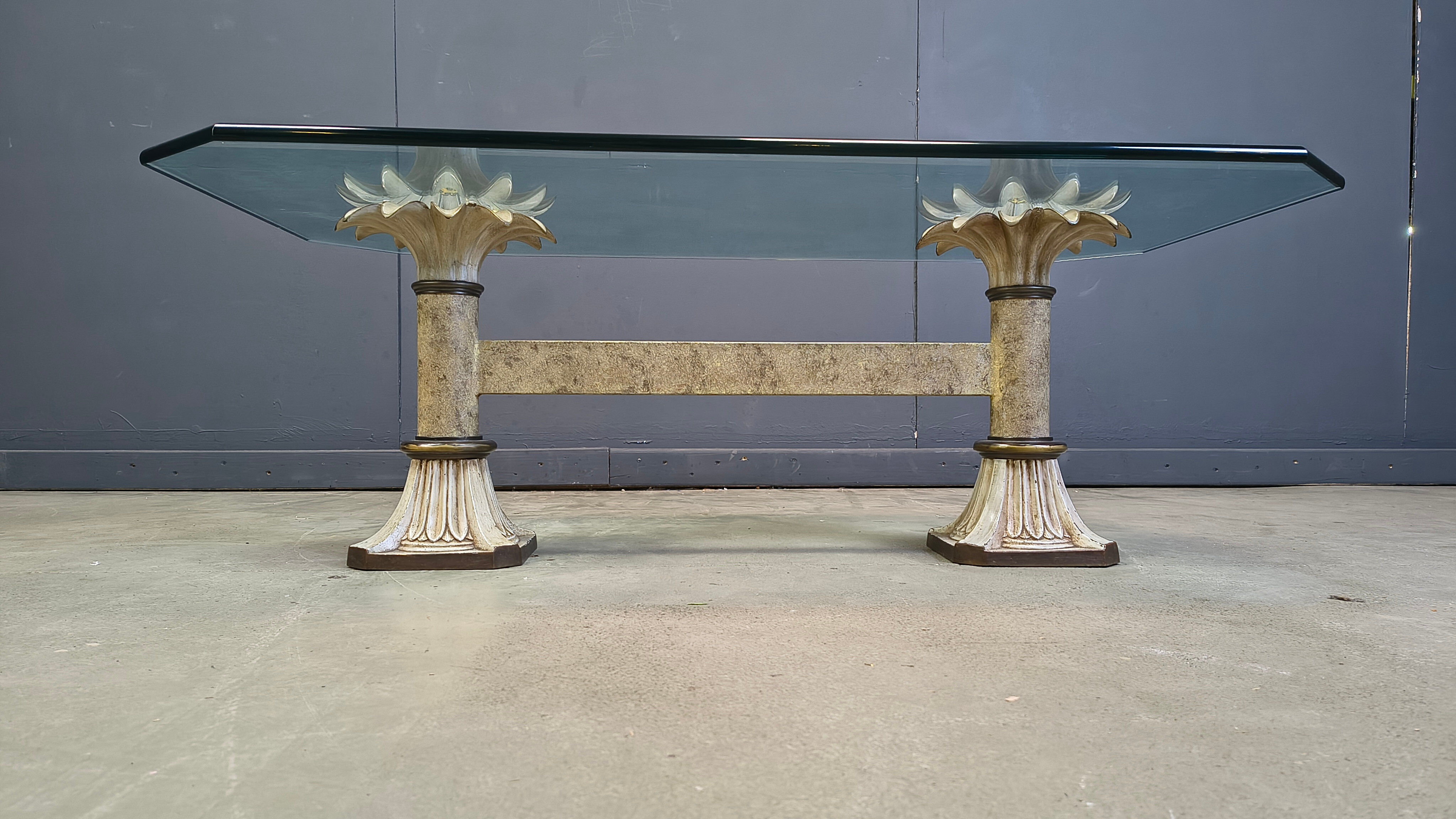 Vintage cast iron flower coffee table, 1960s