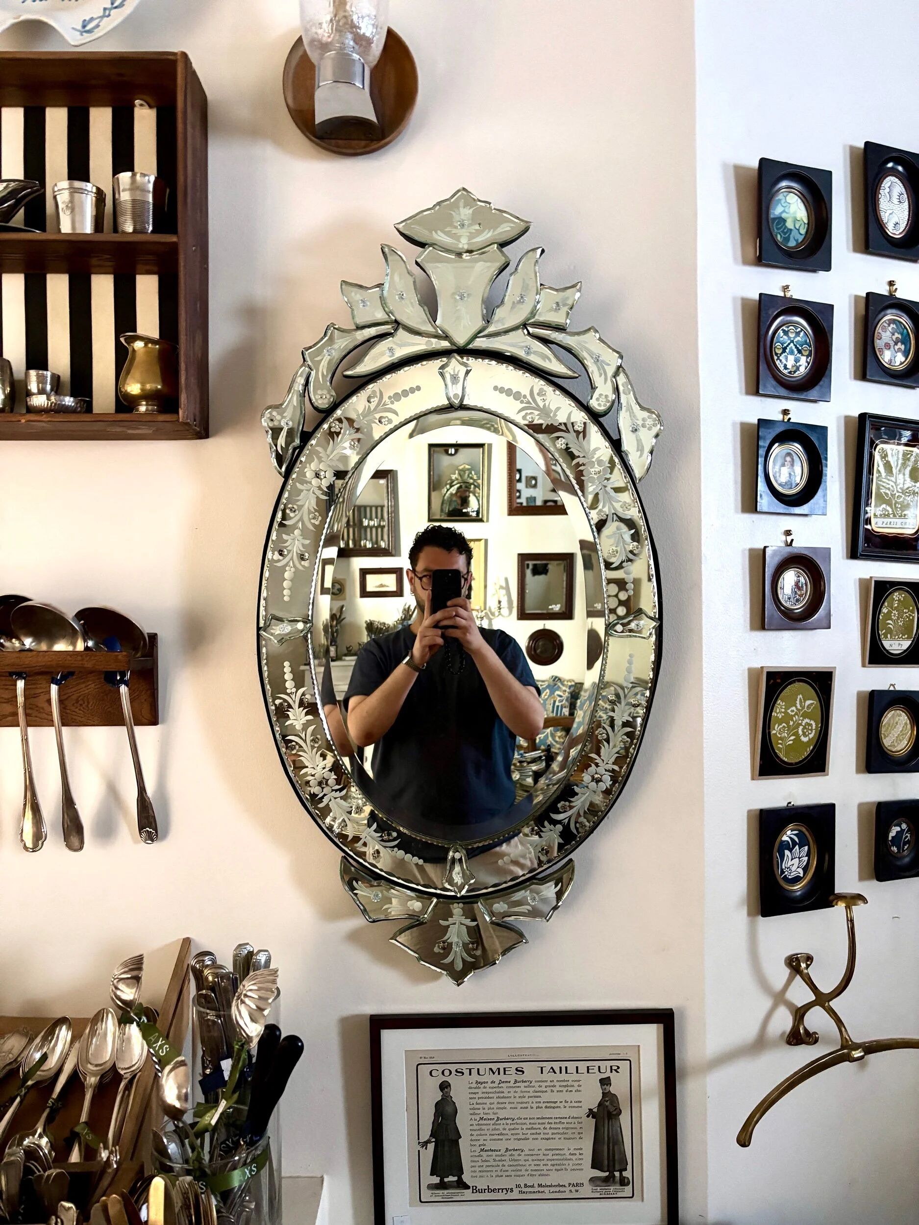 Venetian mirror 99 x 51 cm