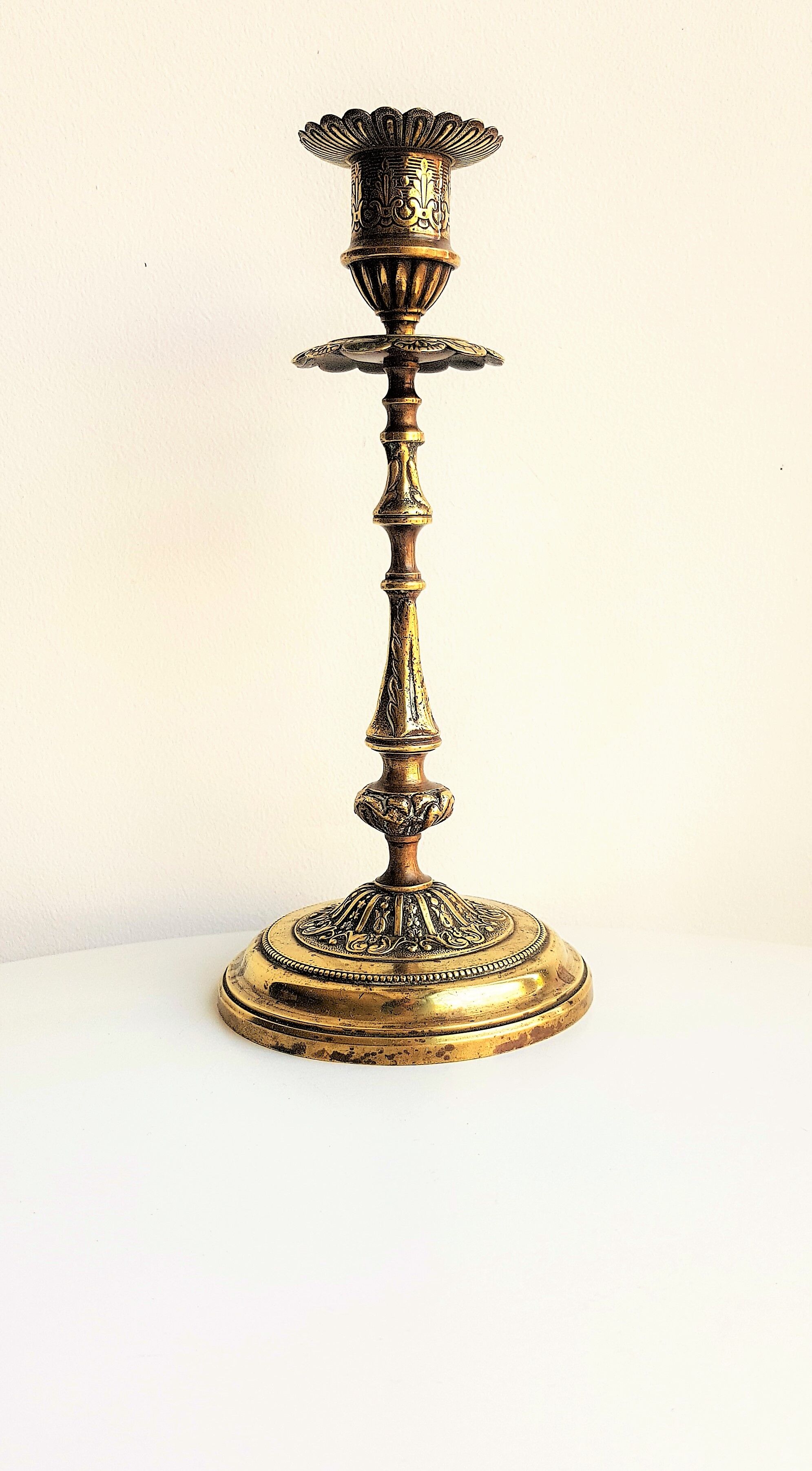 Ancient brass candlestick