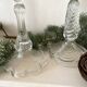 21 cm molded glass candle holder