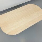 Vintage rectangular travertine coffee table from the 70s