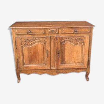 Two-door walnut buffet Louis XV period 19th century