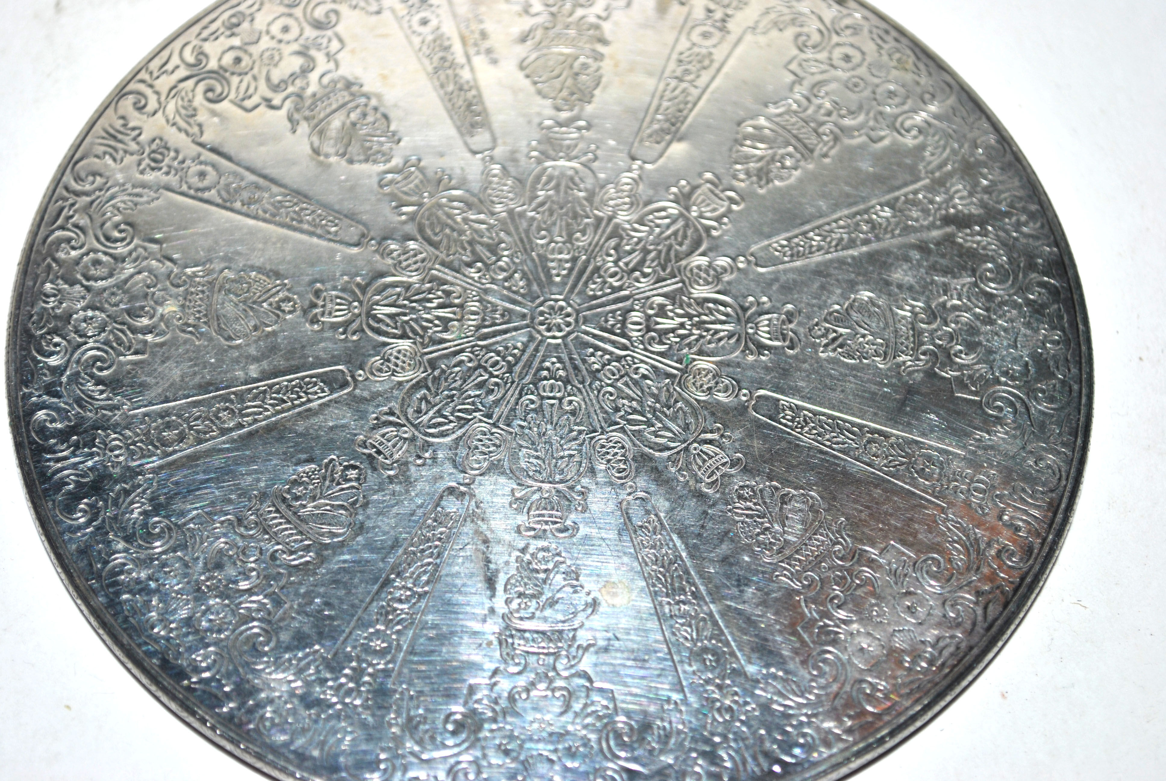 Table mat - silver metal sub-dish "gab ns alp" sweden