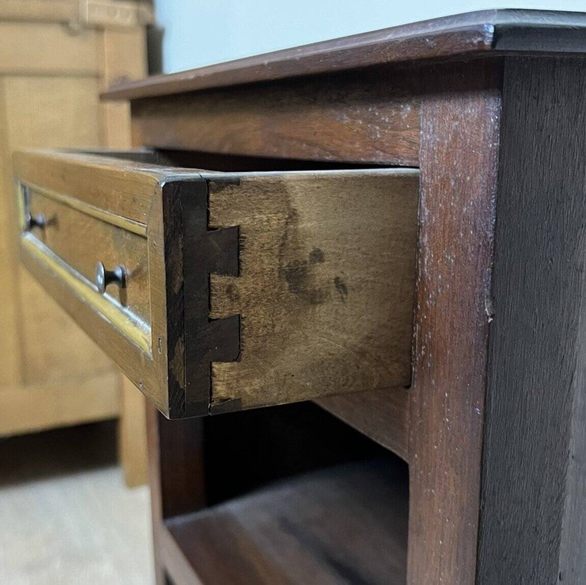 Louis xvi style bedside table in solid wood