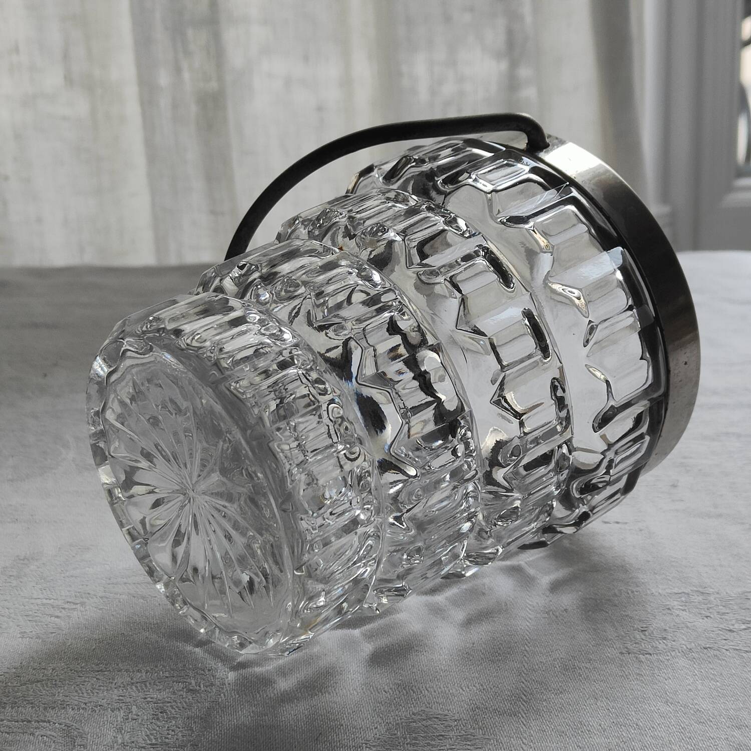 Vintage glass ice bucket