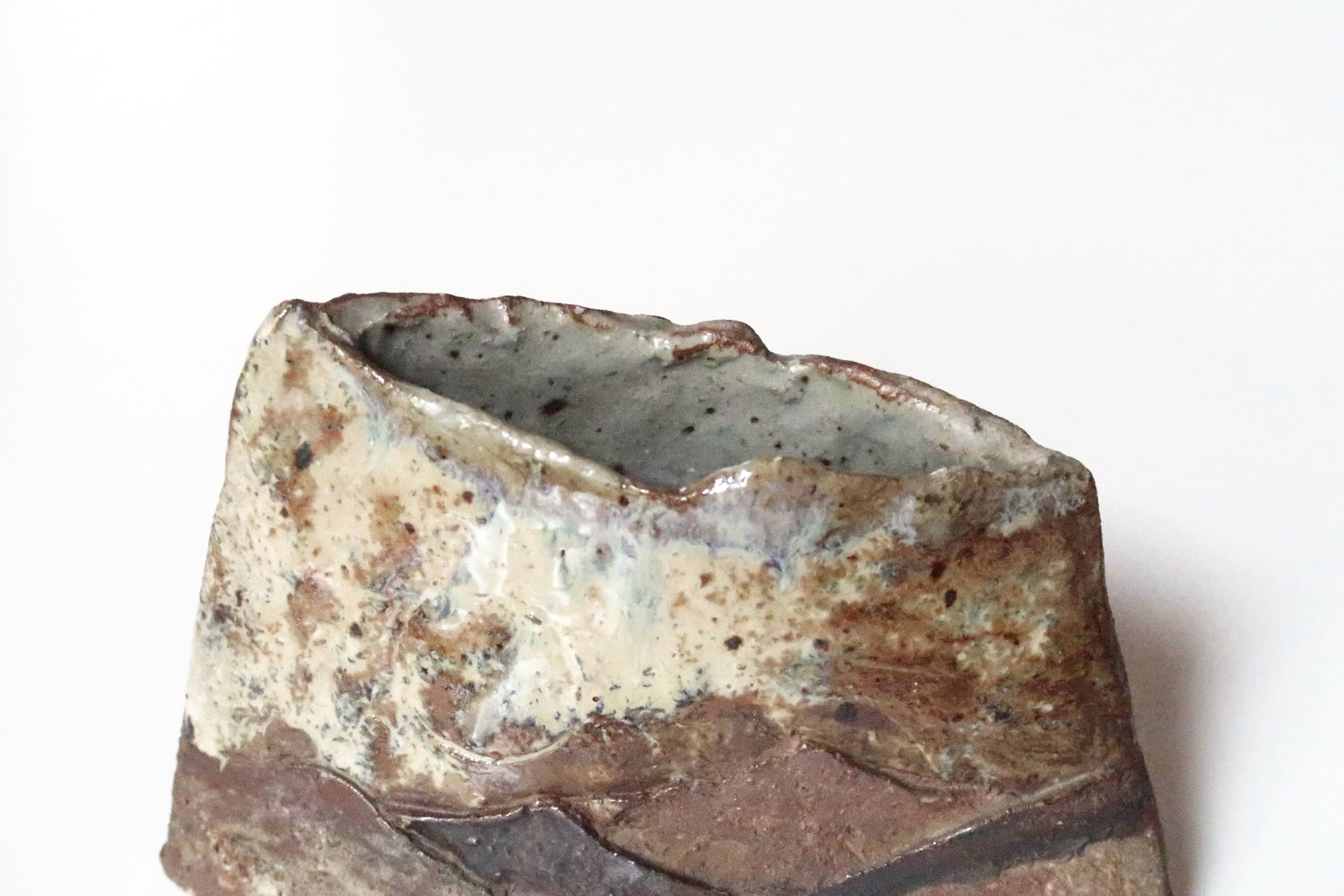 Vase en grès de Claude Gaget La Borne années 70