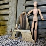 Golden brass sign vintage letter