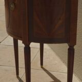 Antique half moon console-chest made by fils d'alfred wimphen in marquetry 2 drawers
