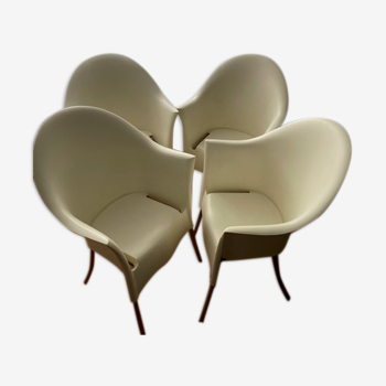 Lot de 4 fauteuils lord yo de Philippe Starck