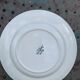 6 flat plates in white earthenware and green edging Digoin Sarreguemines vintage
