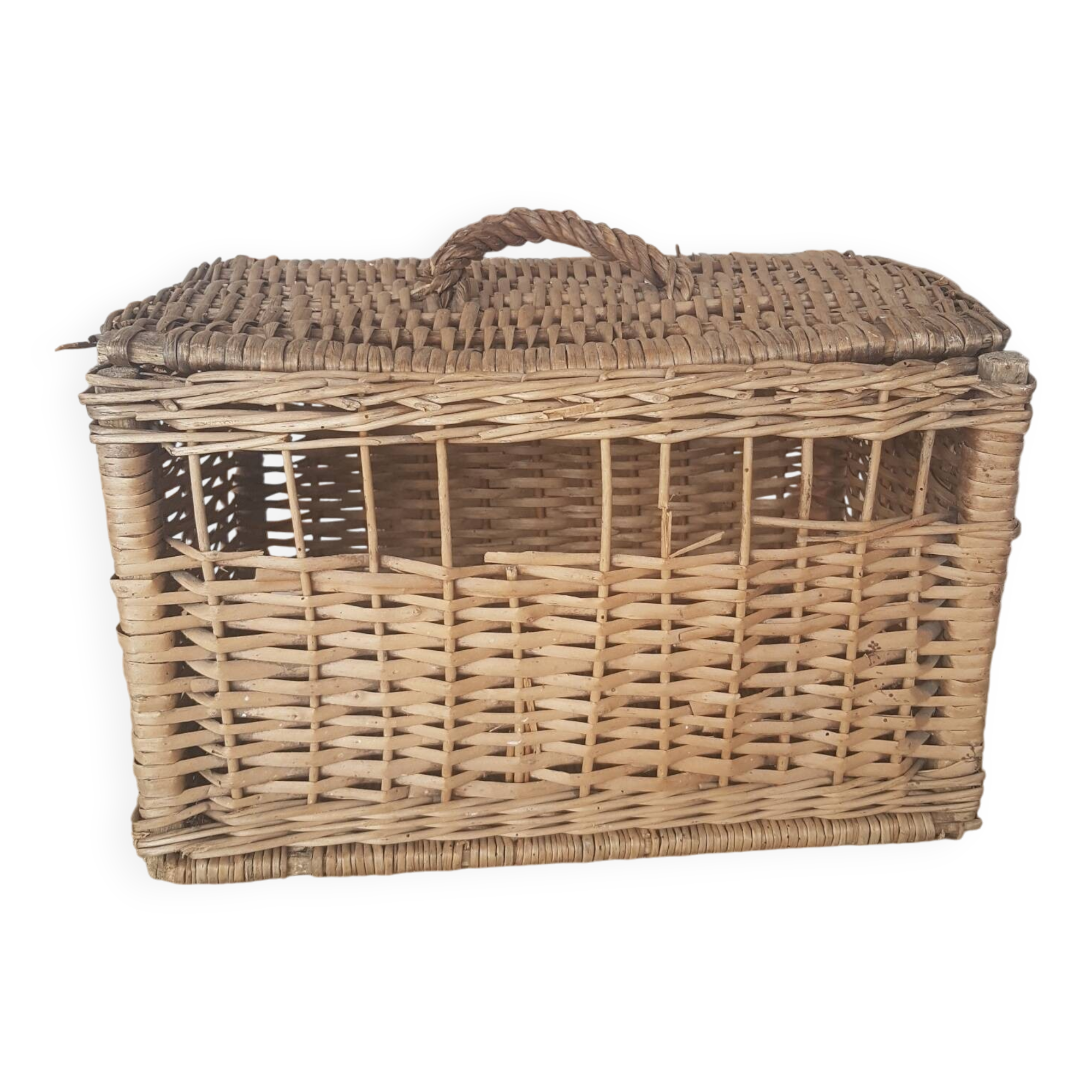 Panier de marché couvercle en osier